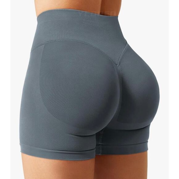 unknown Pants - Workout Gym Impact Shorts Hidden Scrunch Butt Lifting 3.6" Seamless Shorts M